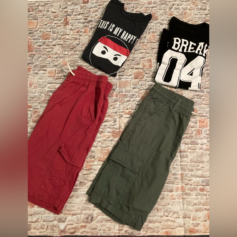 Boy’s Pull On Cargo Shorts 2 Pack